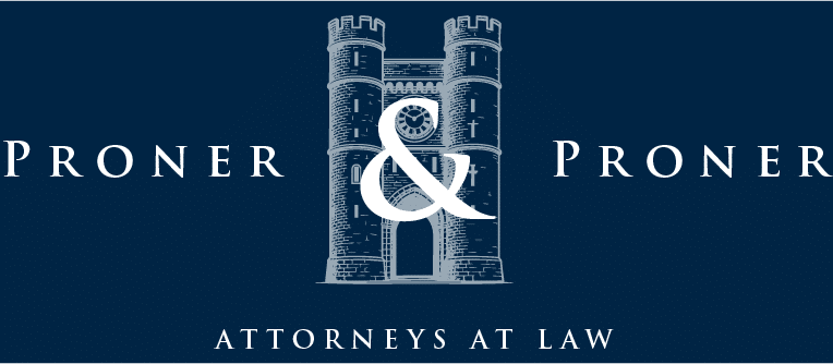 Proner & Proner personal injury law firm logo representing experienced trial lawyers in New York