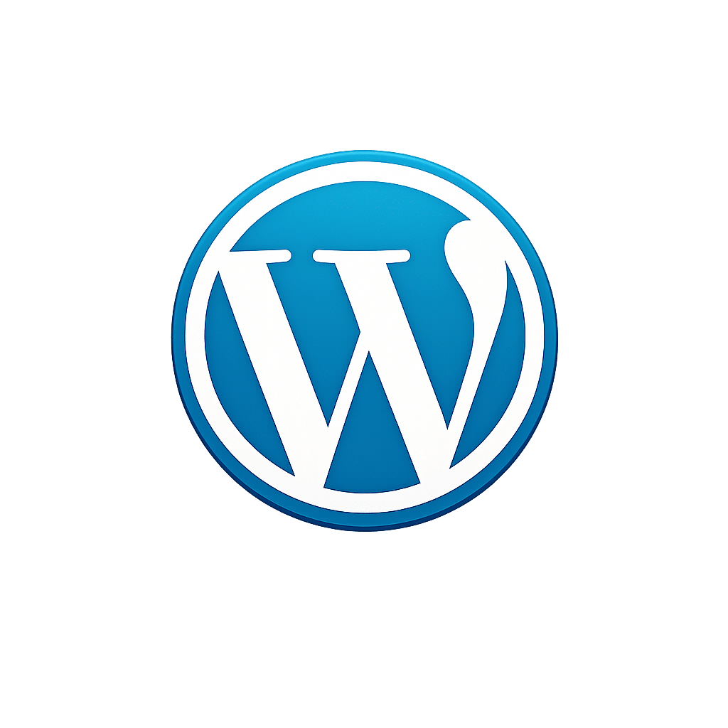 Official WordPress logo in 100x100 pixel size with transparent background