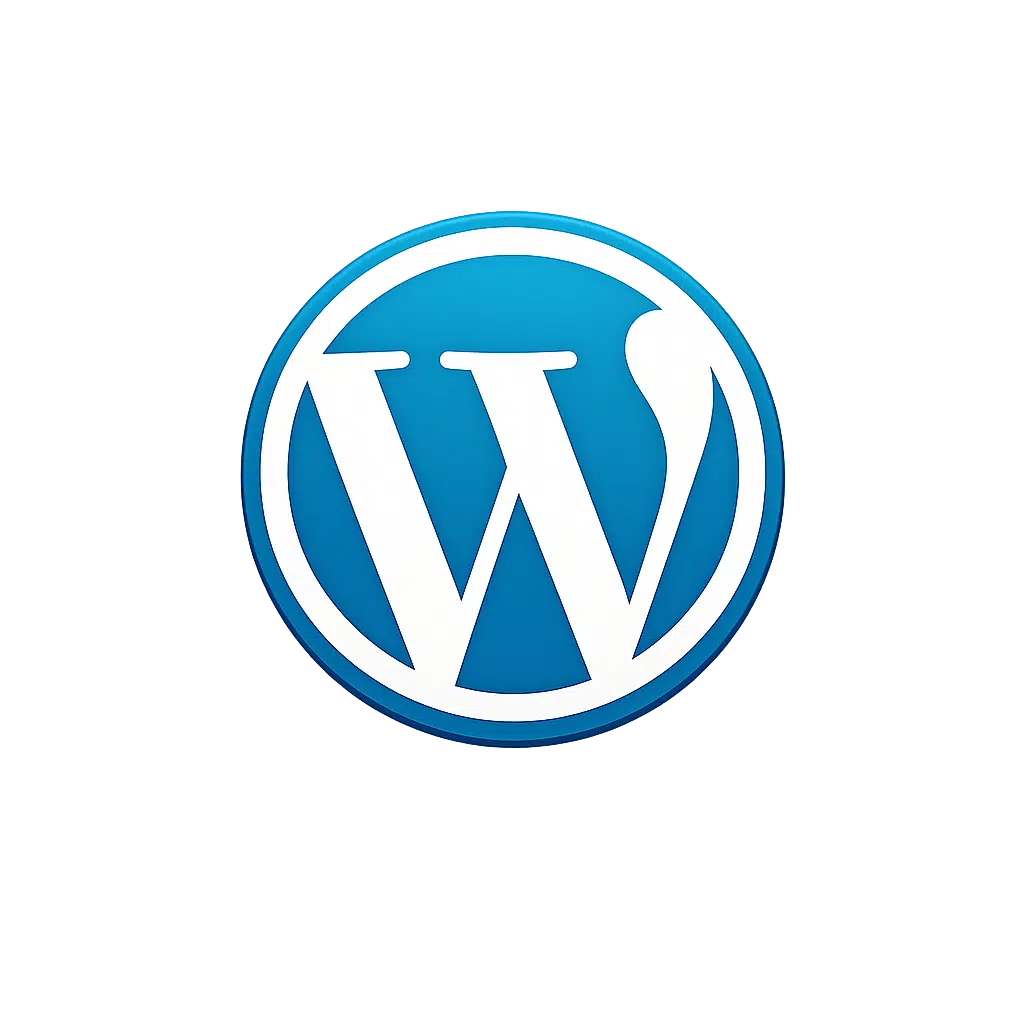 Official WordPress logo in 100x100 pixel size with transparent background